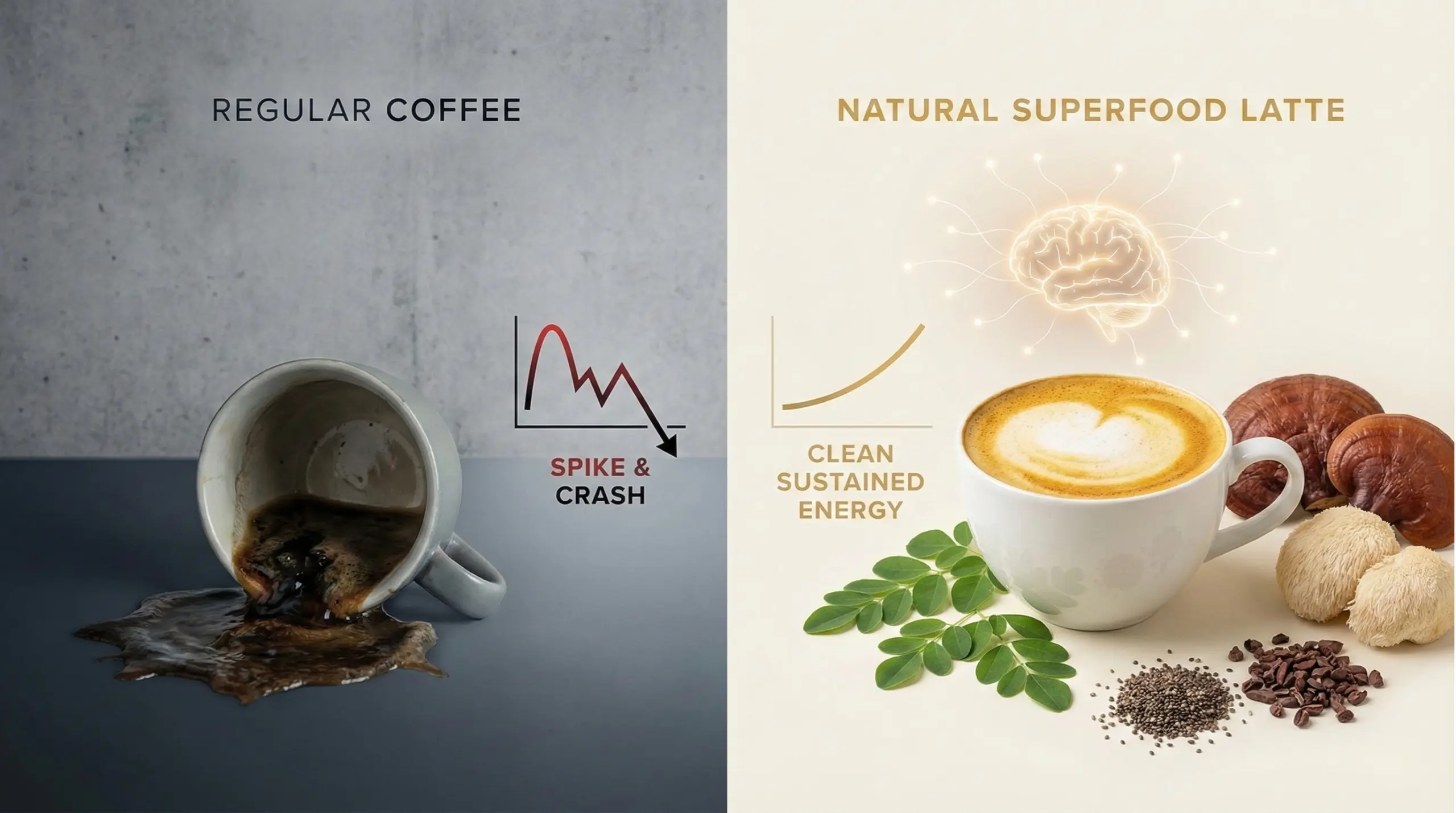 Mushroom coffee benefits infographic