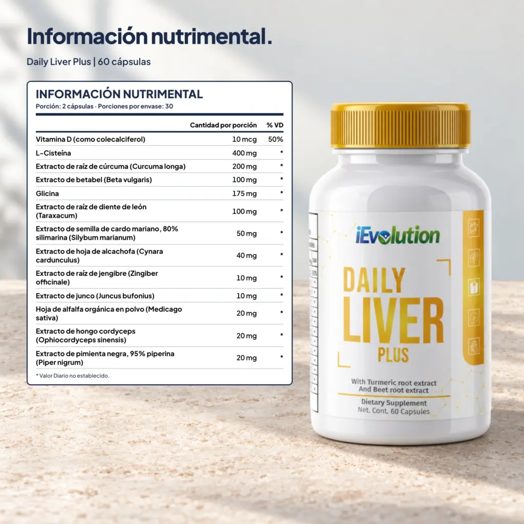 Etiqueta de Daily Liver Plus