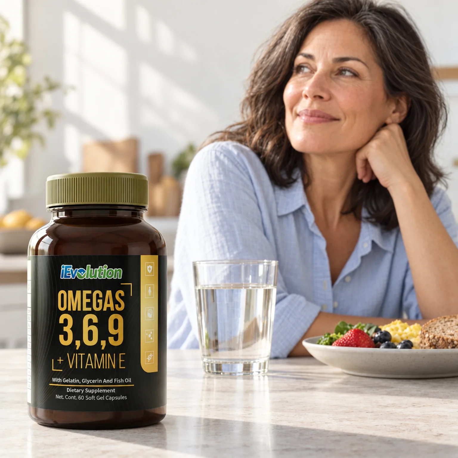 Omegas 3,6,9 + Vitamin E as part of a daily routine