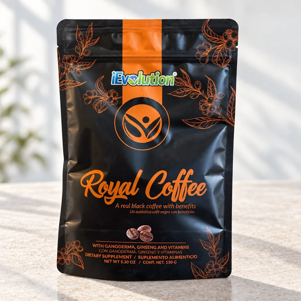 Royal Coffee Black on a kitchen counter